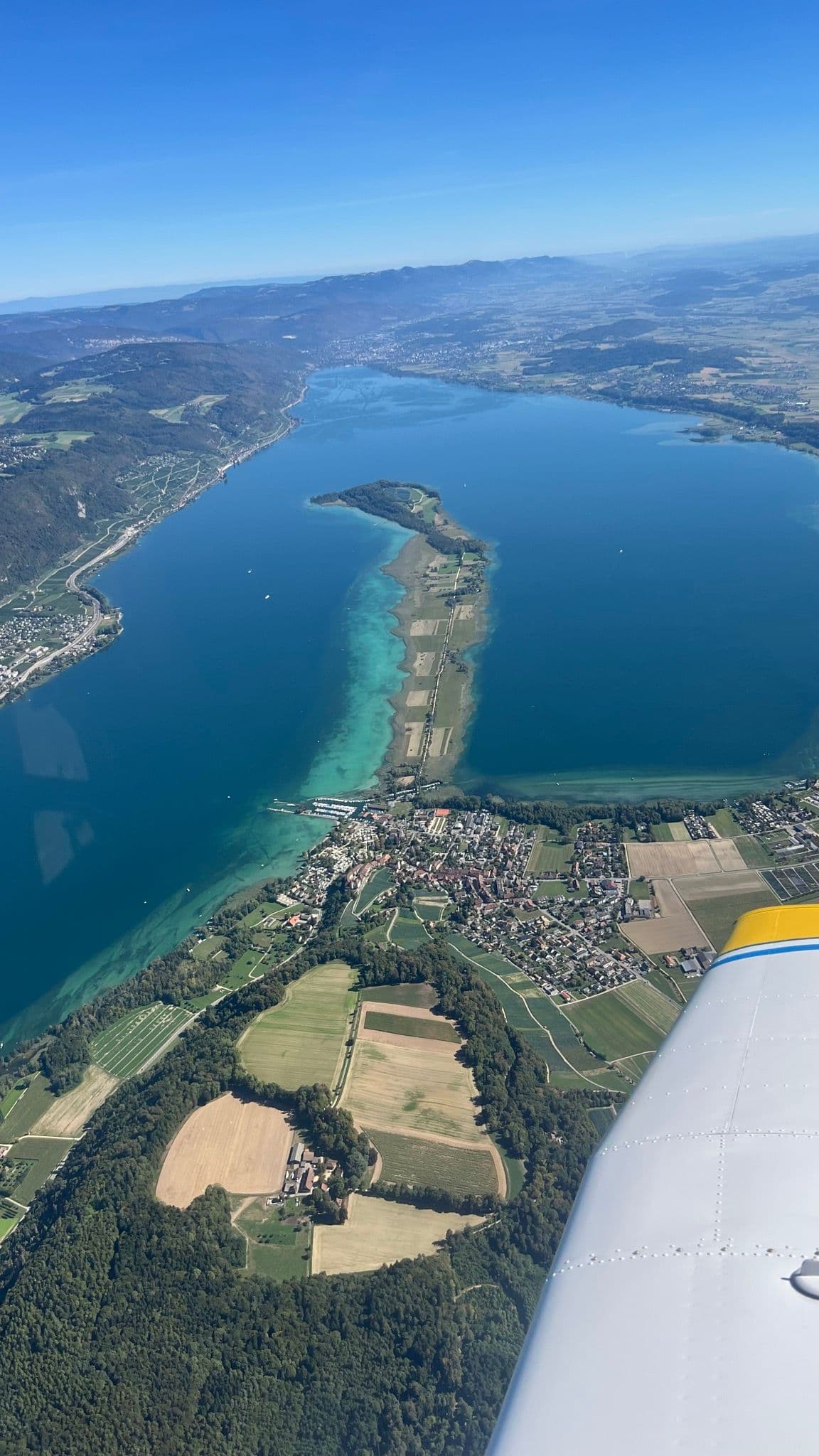 Bild aus Flugzeug im Flugkurs von SPHAIR
